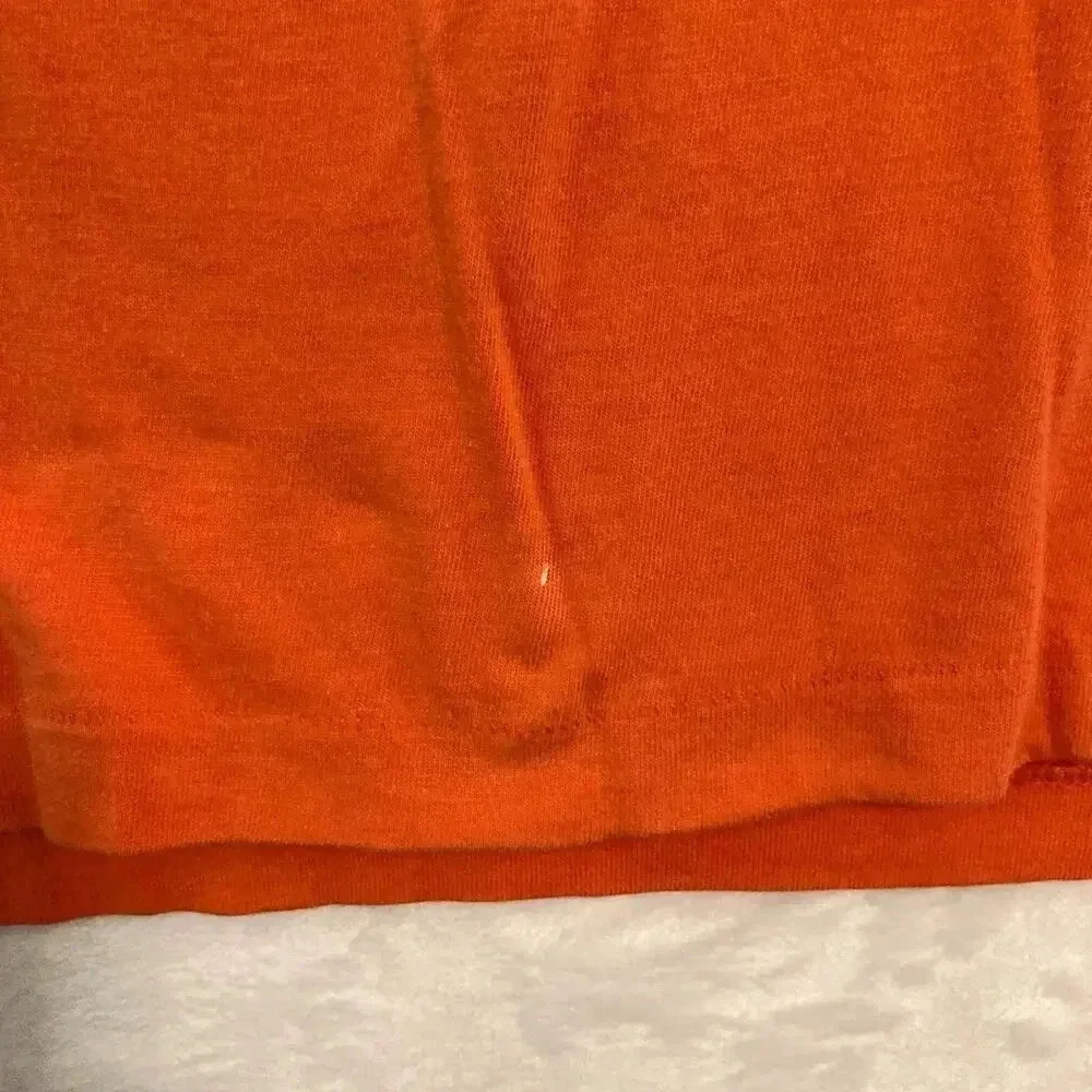 Polo‎ Ralph Lauren T-Shirt Mens XL Orange Cotton Vintage Made in USA Pocket Tee